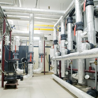 Modern Gas Boiler Room